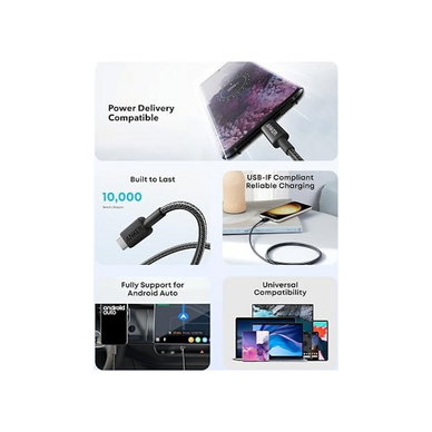 Anker - Usb-a To Usb-c 6ft Braided Cable