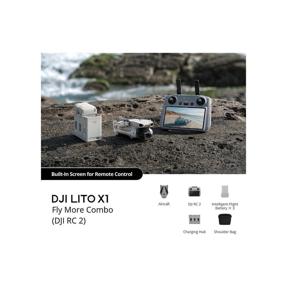 DJI - Lito X1 Fly More Combo Plus, with DJI RC 2