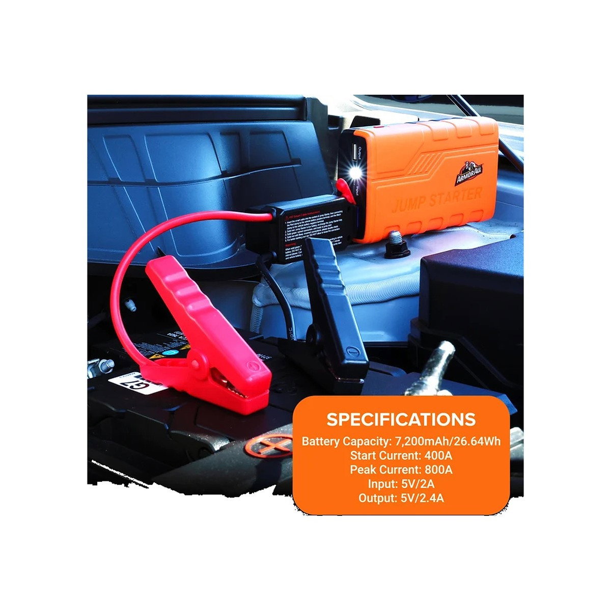 Armor - 800A 7200MAH Jump Starter