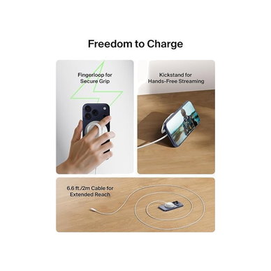 Belkin - Qi2 25W Single Wireless Charging Pad with Kickstand - White