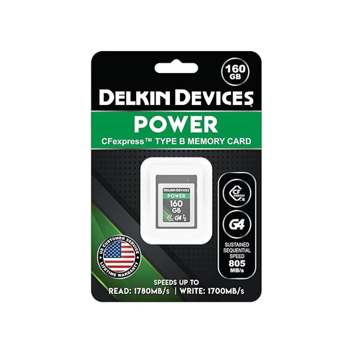 Delkin Devices - 160GB Power Cfeb G4 Memory Card