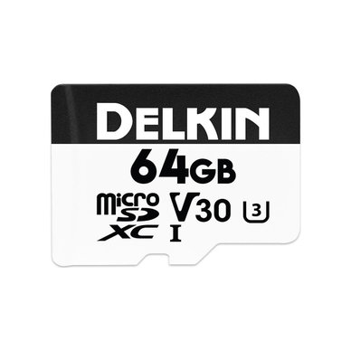Delkin Devices - 64GB microSDXC U3 Memory Card with Adapter