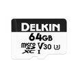 Delkin Devices - 64GB microSDXC U3 Memory Card with Adapter Delkin Devices - 64GB microSDXC U3 Memory Card with Adapter