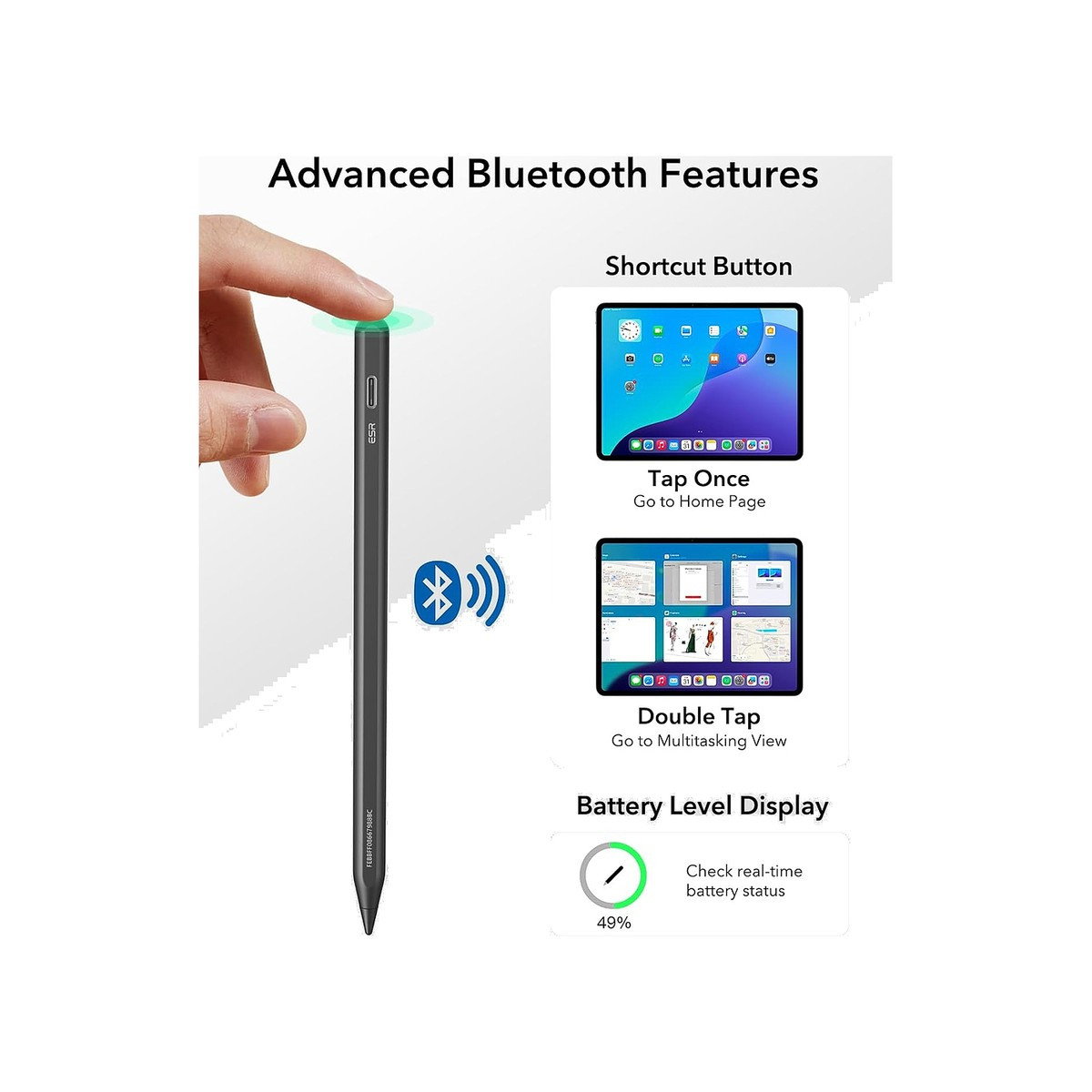 ESR - Geo Pencil for Apple iPad - Black