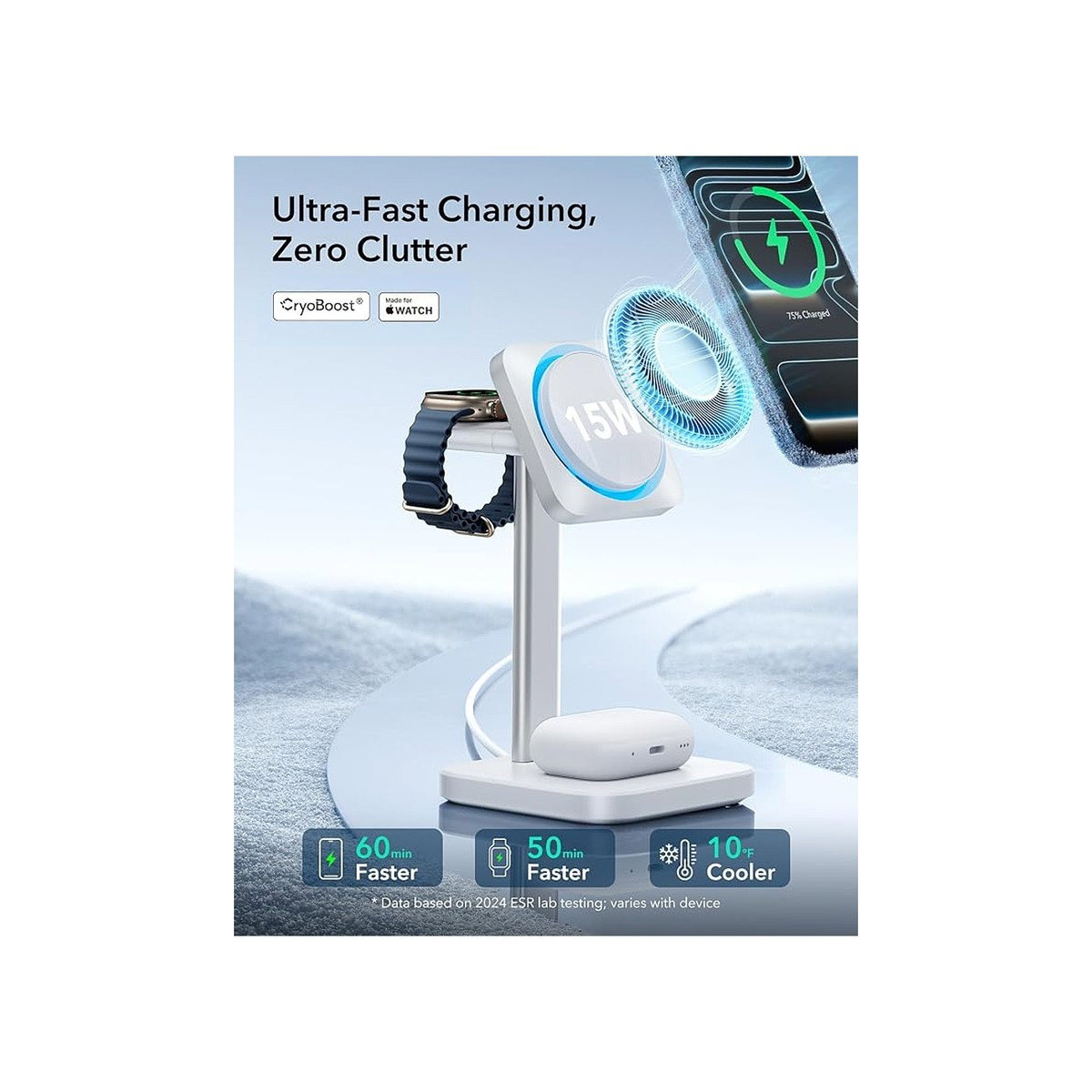 ESR - Qi2.2 35W 3-in-1 Magnetic Wireless Charging Station (CryoBoost)