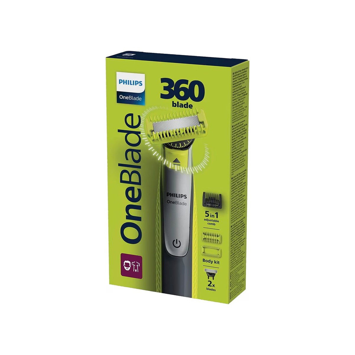 Philips - OneBlade 360 Face and Body Hybrid Electric Trimmer