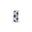 Clear & Blue Sparkling Clip, Blue Crystal & Clear CZ Clear & Blue Sparkling Clip, Blue Crystal & Clear CZ
