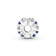 Clear & Blue Sparkling Clip, Blue Crystal & Clear CZ Clear & Blue Sparkling Clip, Blue Crystal & Clear CZ