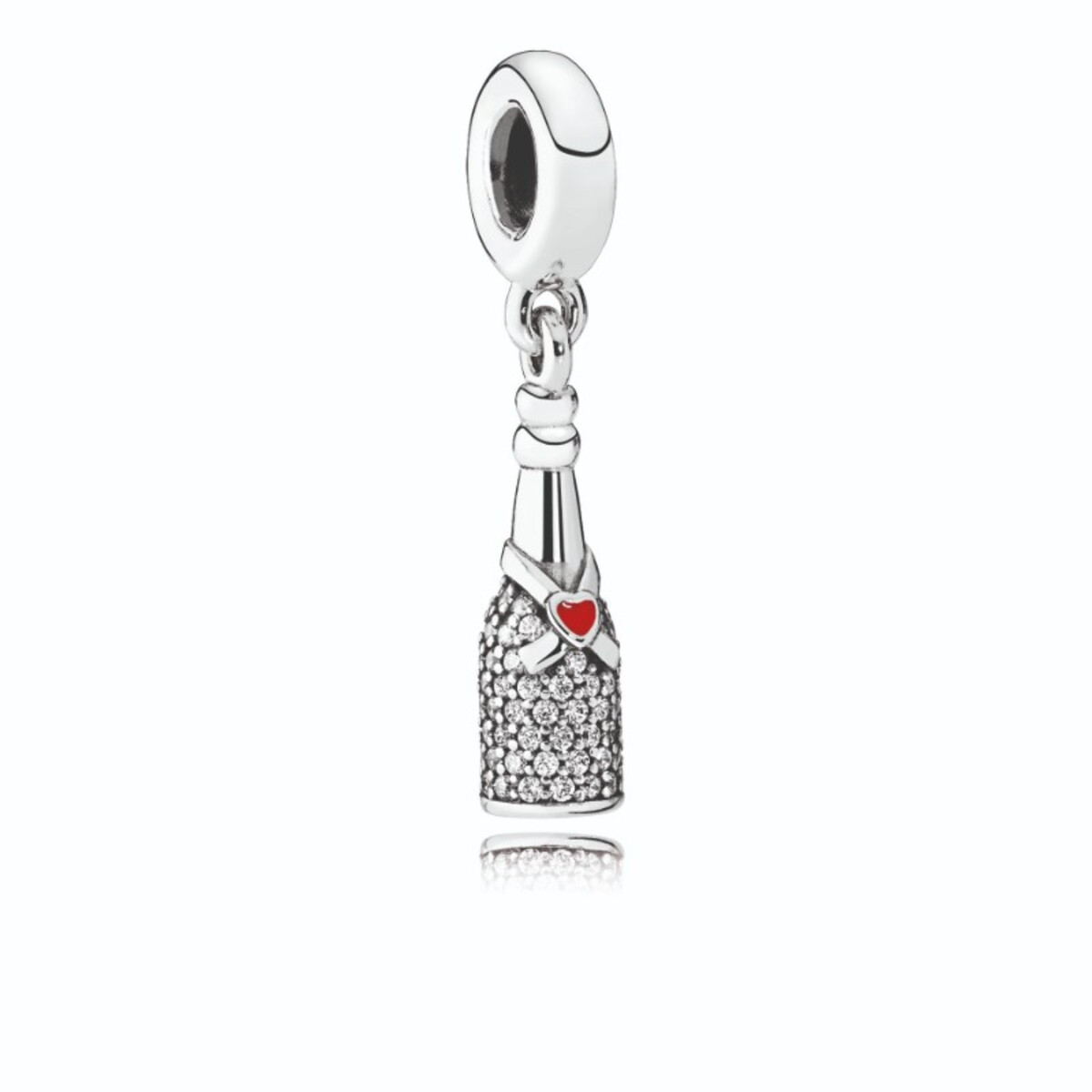 Celebration Time, Red Enamel & Clear CZ