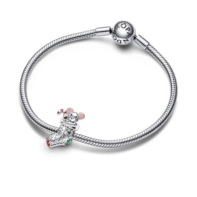 Festive Mouse & Stocking Charm Festive Mouse & Stocking Charm