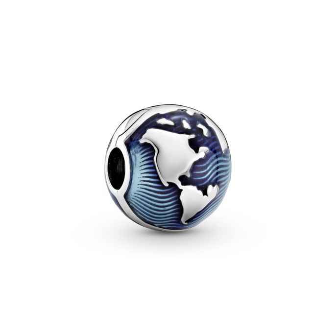 Blue Globe Clip Charm Blue Globe Clip Charm