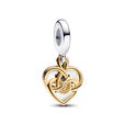 Lab-grown Diamond Engravable Mom Double Dangle Charm Lab-grown Diamond Engravable Mom Double Dangle Charm