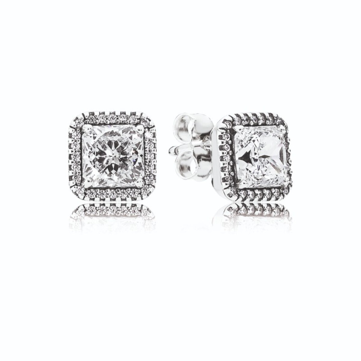 Timeless Elegance Stud Earrings, Clear CZ
