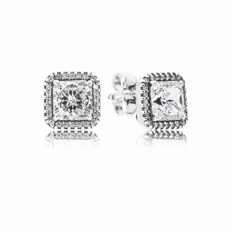 Timeless Elegance Stud Earrings, Clear CZ