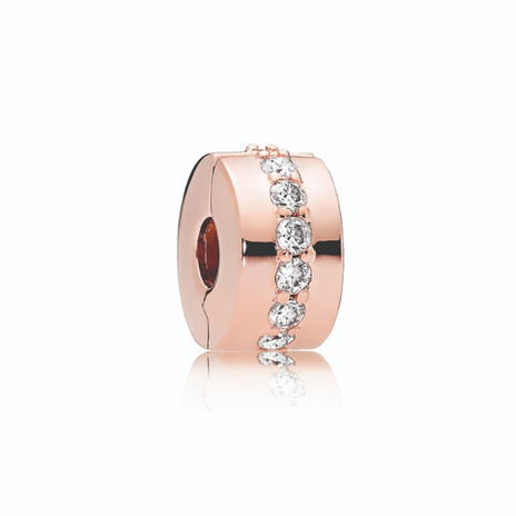 Shining Path Clip, PANDORA Rose<sup>TM</sup> & Clear CZ