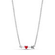Arrow & Murano Glass Heart Necklace Arrow & Murano Glass Heart Necklace