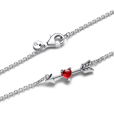 Arrow & Murano Glass Heart Necklace Arrow & Murano Glass Heart Necklace