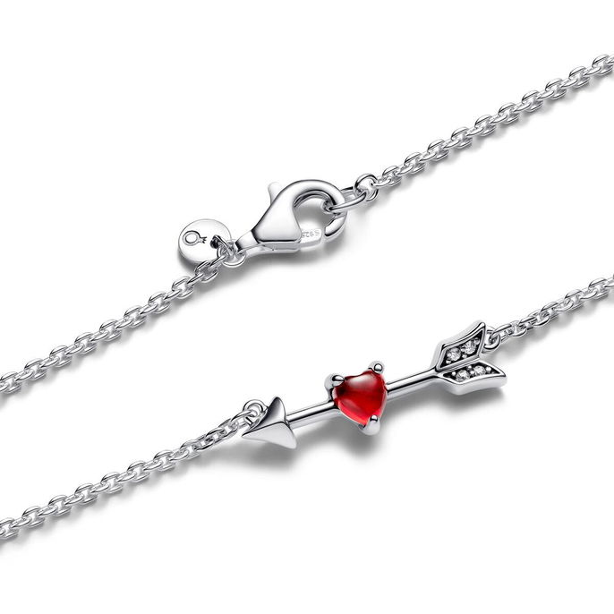 Arrow & Murano Glass Heart Necklace Arrow & Murano Glass Heart Necklace