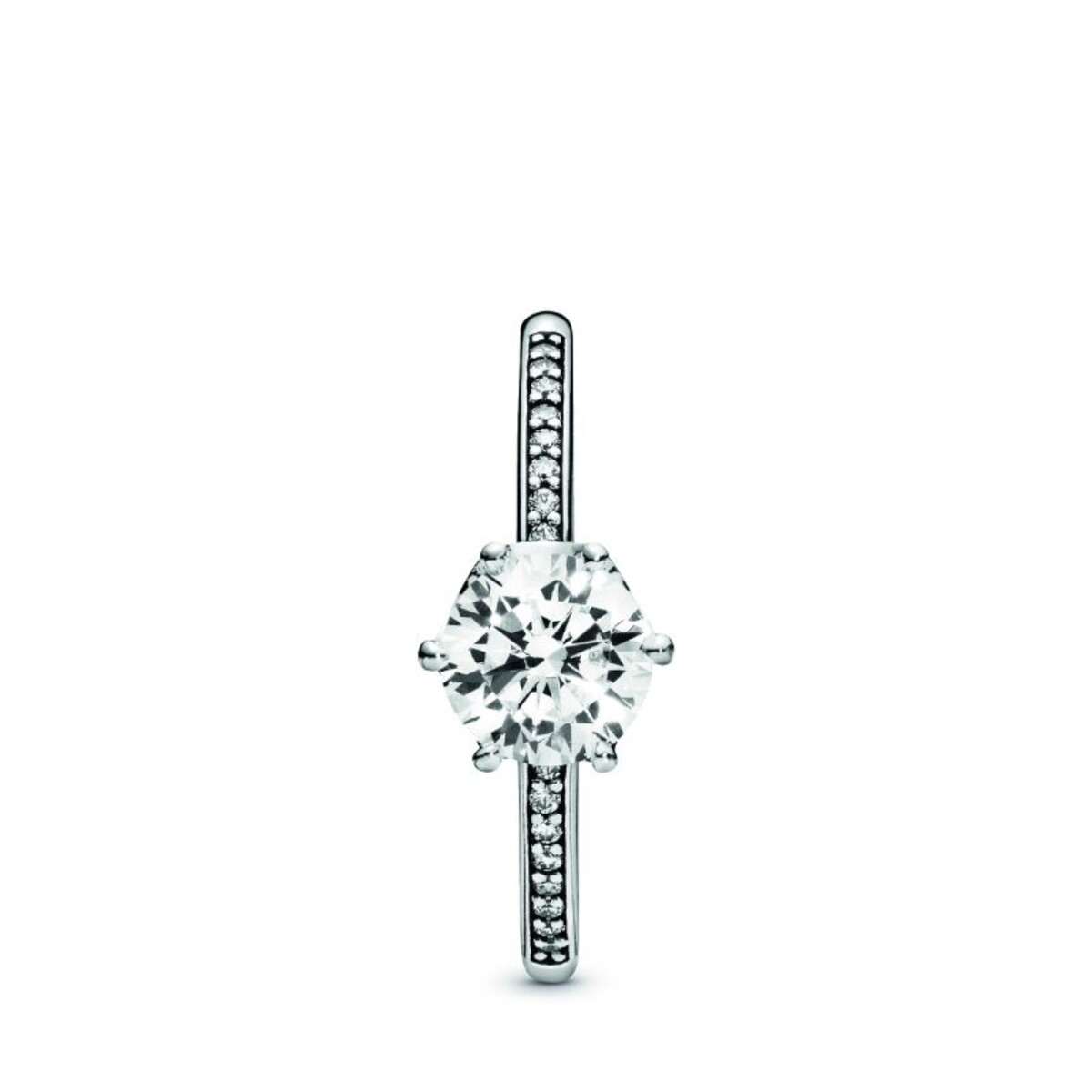 Clear Sparkling Crown Ring