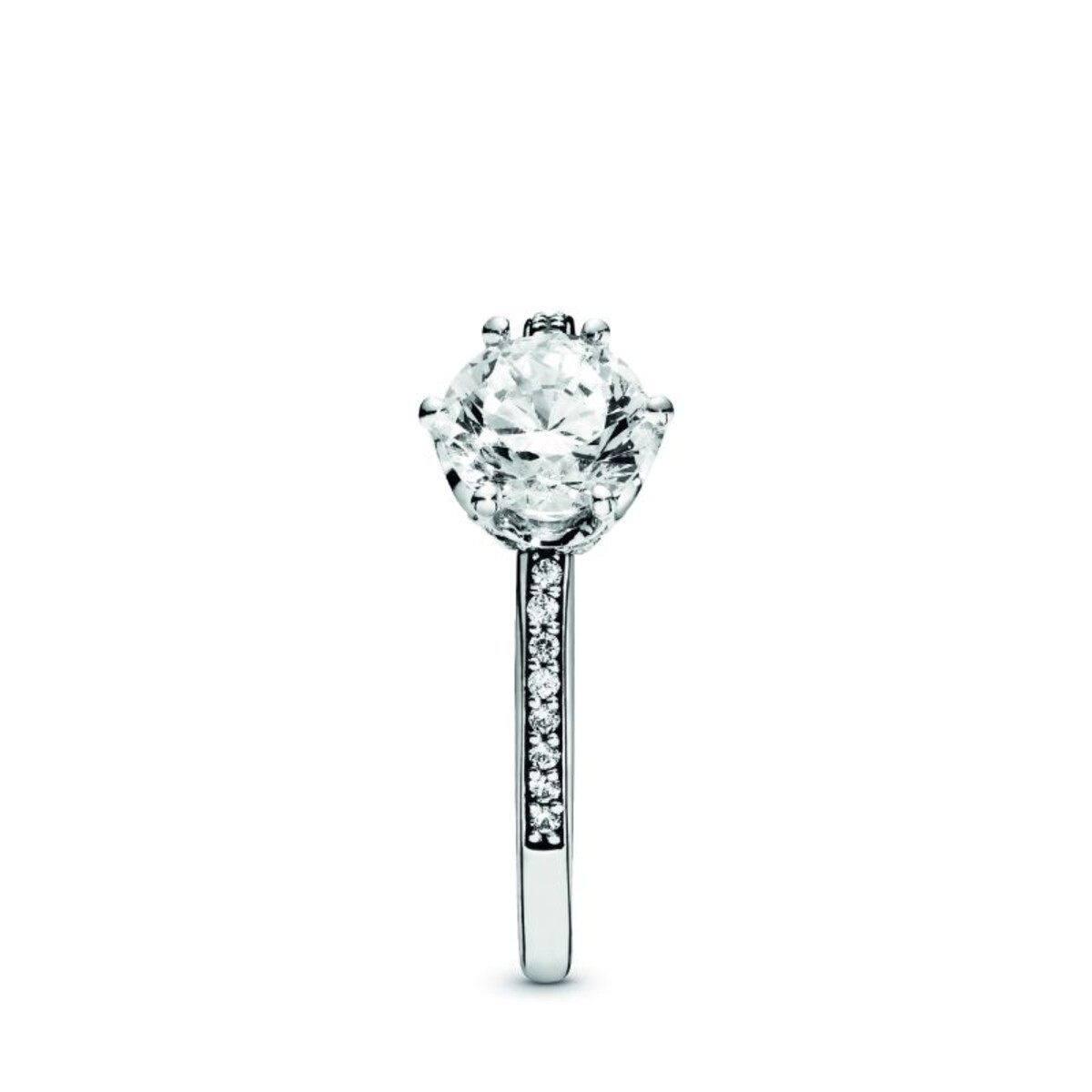 Clear Sparkling Crown Ring