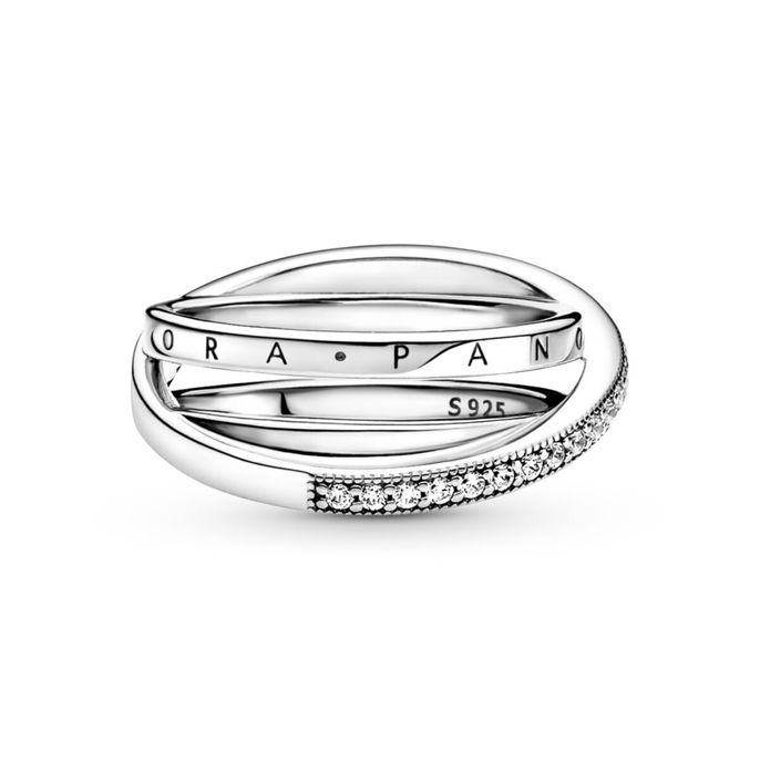 Crossover Pave Triple Band Ring #199057C01 Crossover Pave Triple Band Ring #199057C01