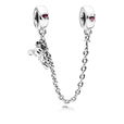Disney, Climbing Mickey Safety Chain, Red CZ Disney, Climbing Mickey Safety Chain, Red CZ