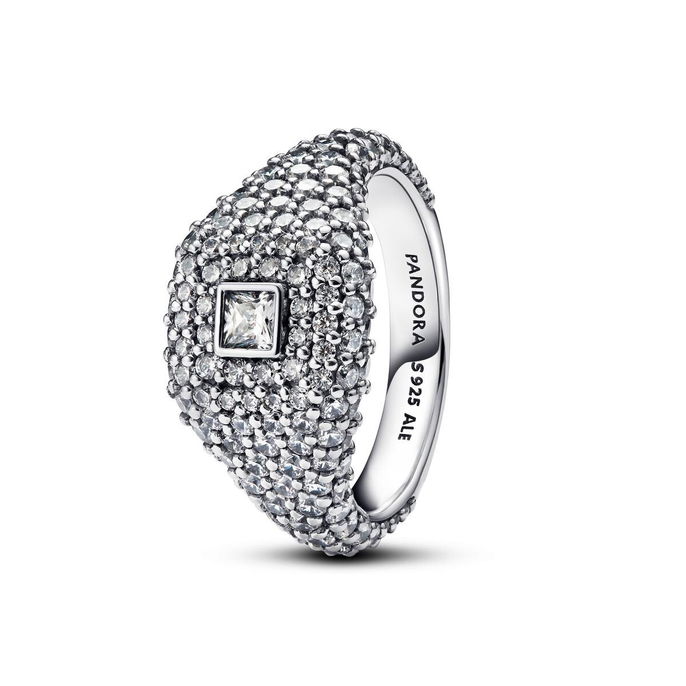 Pave Square Cocktail Ring