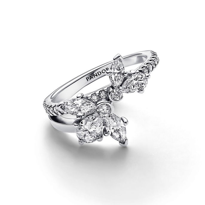 Sparkling Asymmetrical Herbarium Cluster Ring Sparkling Asymmetrical Herbarium Cluster Ring
