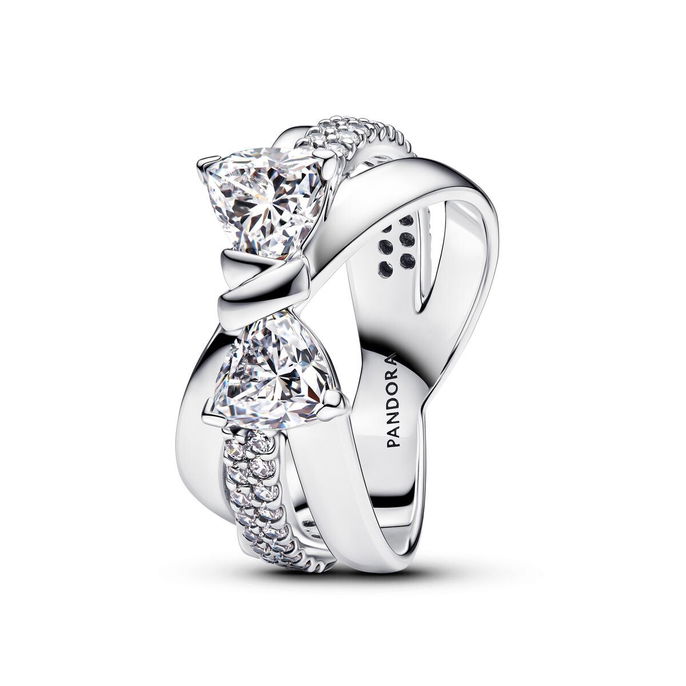 Sparkling Bow Crossover Ring Sparkling Bow Crossover Ring