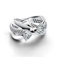 Sparkling Bow Crossover Ring Sparkling Bow Crossover Ring