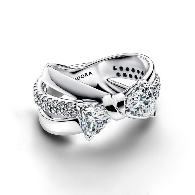 Sparkling Bow Crossover Ring Sparkling Bow Crossover Ring
