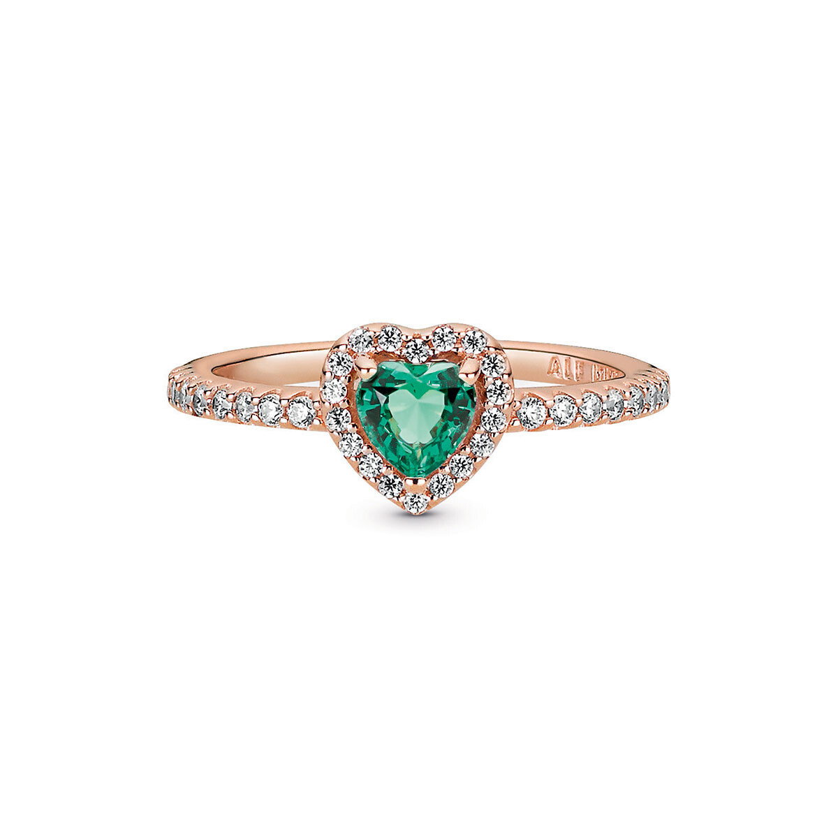 Sparkling Elevated Heart Ring