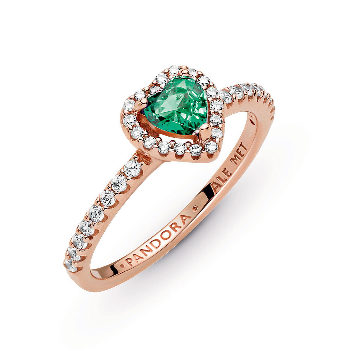 Sparkling Elevated Heart Ring