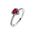 Sparkling Red Elevated Heart Ring Sparkling Red Elevated Heart Ring