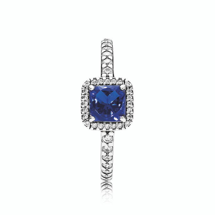Timeless Elegance, True Blue Crystal & Clear CZ