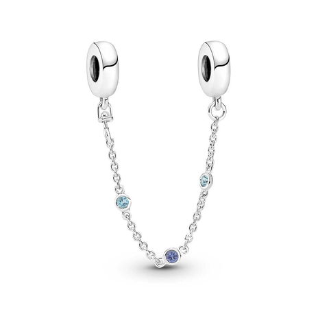 Triple Blue Stone Safety Chain