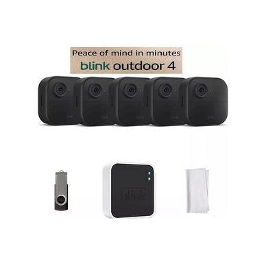 Blink - Outdoor 4, Wireless Smart Security Camera, Two-Way Talk, 5 Cameras