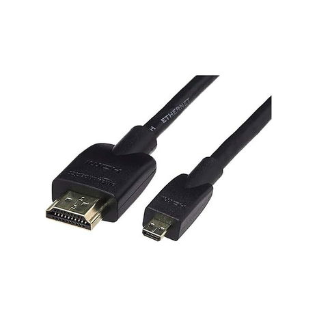 Amazon - Basics Micro HDMI to HDMI Display Cable, 18Gbps, 6 FT - Black