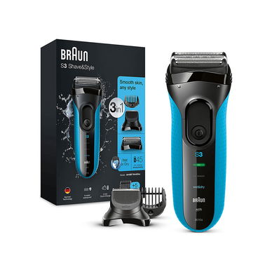Braun - Series 3, 3010BT, Black/Blue