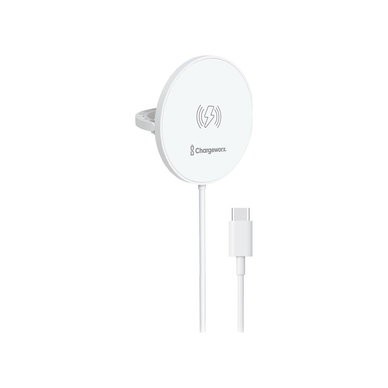 ChargeWorx - 15W Wireless Charging Pad and Stand (White)