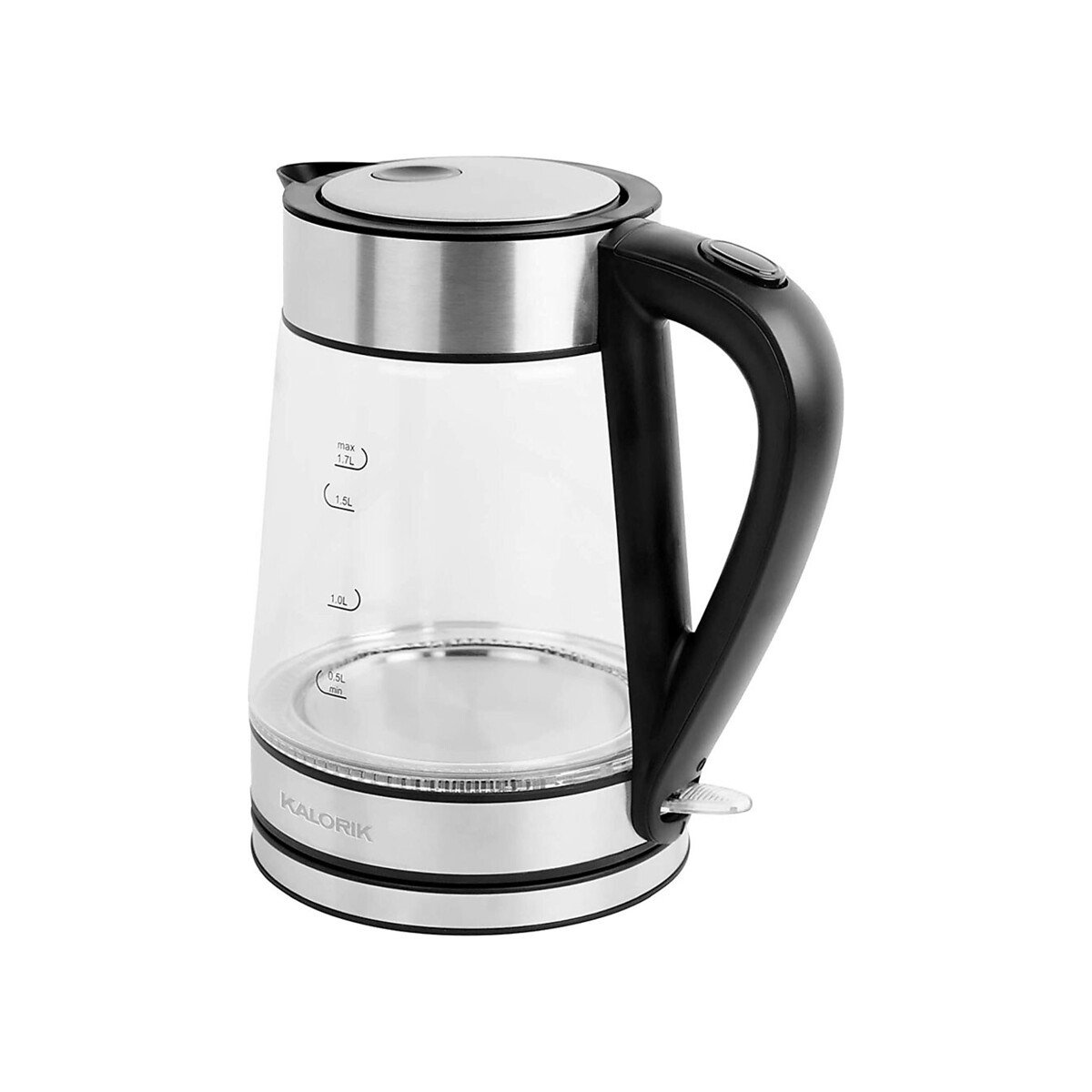 Kalorik - 1.7L Rapid Boil Electric Kettle with Blue LED, Stainless Steel