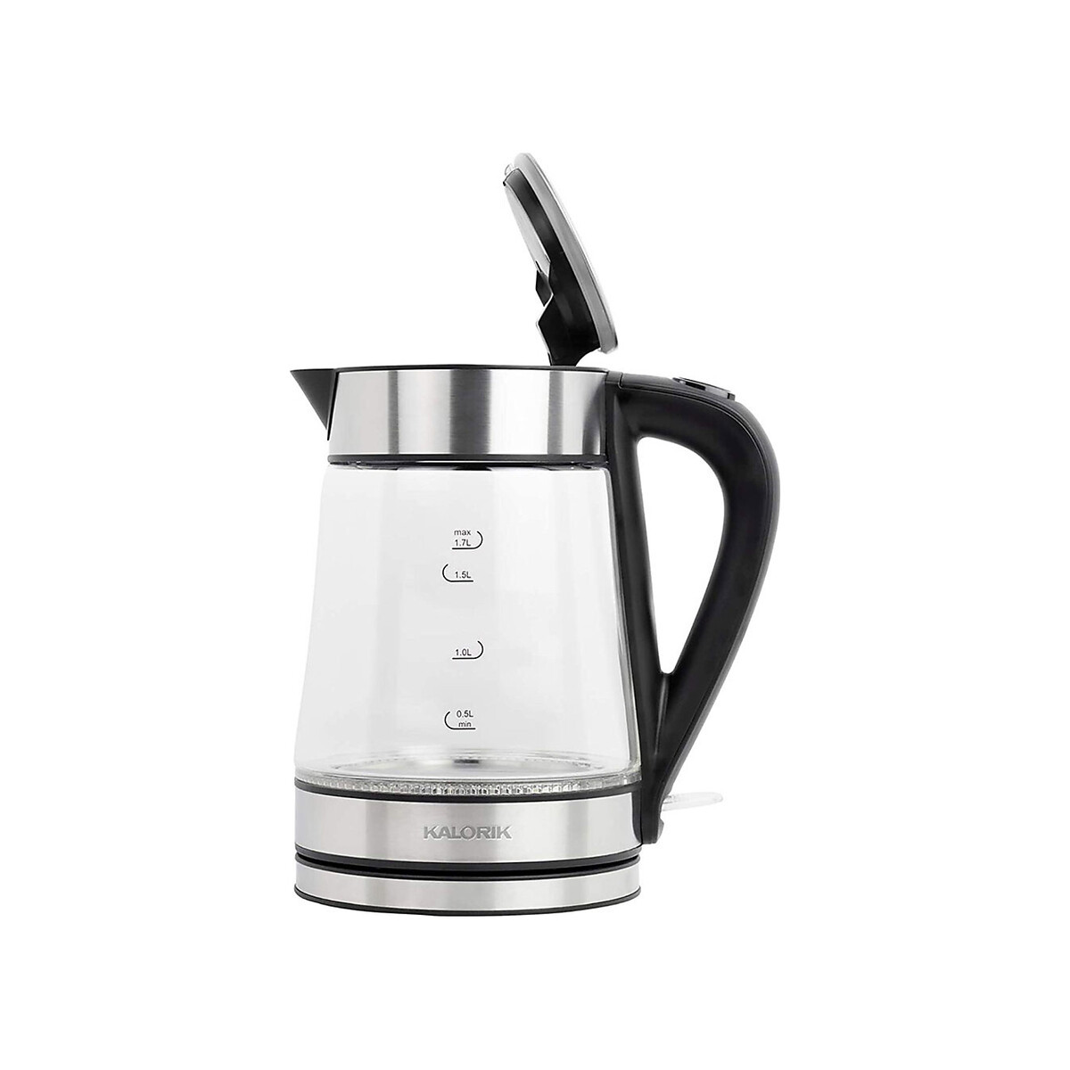 Kalorik - 1.7L Rapid Boil Electric Kettle with Blue LED, Stainless Steel