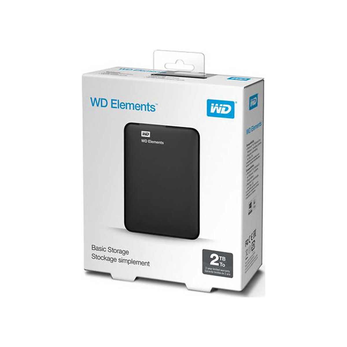 Western Digital - Elements Portable USB 3.0 External Hard Drive, Black