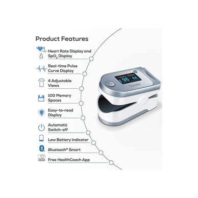 Beurer - Bluetooth Digital fingertip Pulse Oximeter