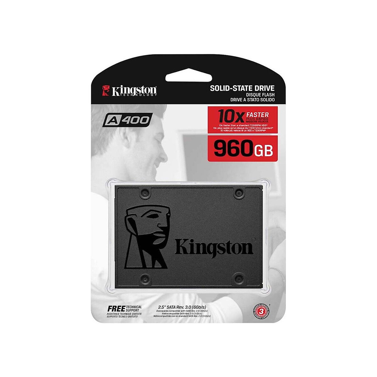 Kingston - 2.5" Internal Solid State Drive (SSD), 960GB, SATA III