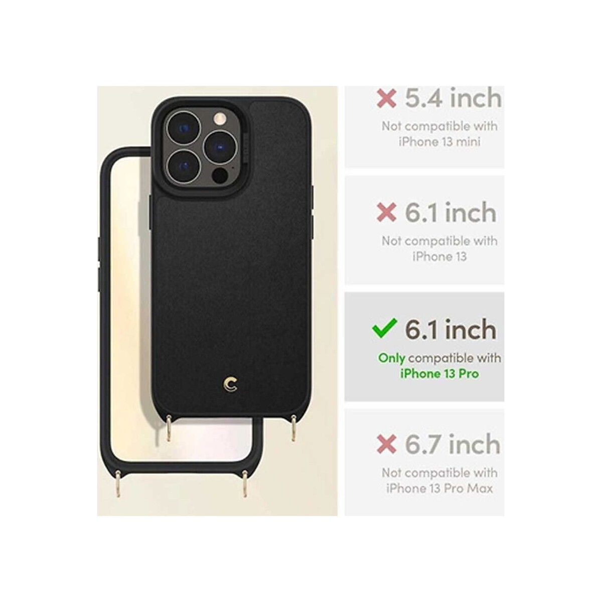 Spigen - Ciel By CYRILL iPhone 13 Pro Case Classic Charm, Black