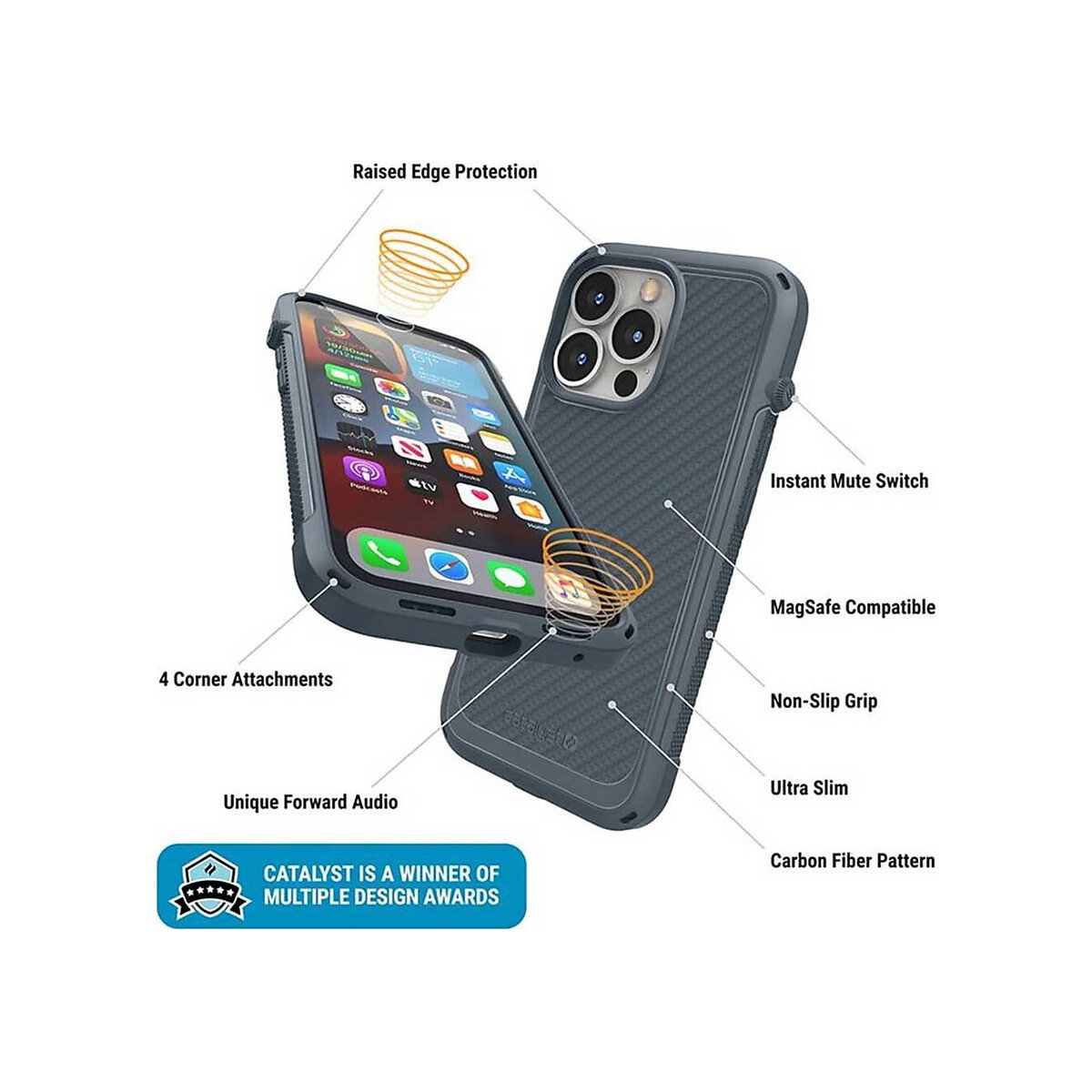 Catalyst - Vibe Case for iPhone 13 Pro, Battleship Gray