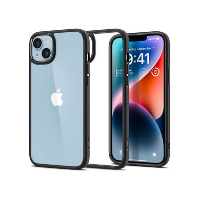 Spigen - Crystal Hybrid iPhone 14 Max Case, Mag Fit, Matte Black