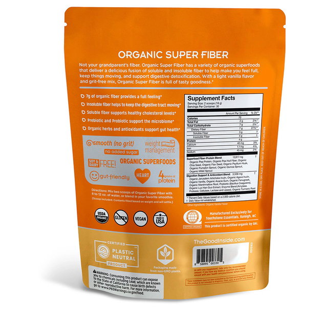 Organic Super Fiber Label: WARNING: Consuming this product can expose you to chemicals including Lead, which are known to the State of California to cause birth defects or other reproductive harm. For more information, go to www.P65Warnings.ca.gov/food.