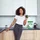 Woman drinking Super Green Juice